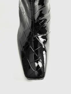 COMMENSE Crocodile Pattern Knee High Boots* Shoes|Accessories