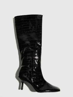 COMMENSE Crocodile Pattern Knee High Boots* Shoes|Accessories