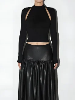 COMMENSE Crop Cutout T-Shirt* Crop Tops|T-shirts