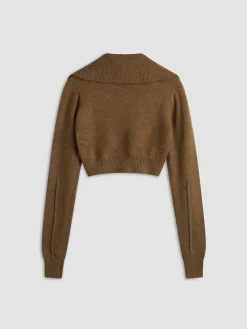 COMMENSE Cropped Cardigan with Collar* Cardigans|Sweaters & Cardigans