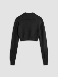 COMMENSE Cropped Cardigan with Collar* Cardigans|Sweaters & Cardigans