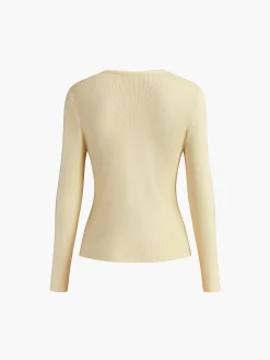 COMMENSE Cross Design Button Jersey Cardigan* Cardigans|Sweaters & Cardigans