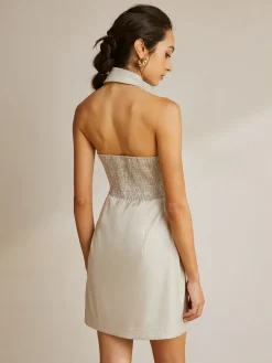 COMMENSE Cross Halter Backless Short Dress* Casual Dresses|Cocktail & Party Dresses