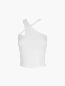 COMMENSE Cross Halter Cutout Tank Top* Tank Tops & Camis|Tops
