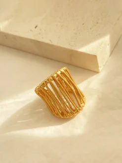 COMMENSE C-Shape en Fence Open Ring* Rings & Bracelets|Accessories