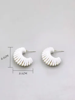 COMMENSE C-Shape Twist Stud Earrings* Earrings|Accessories