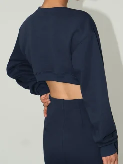 COMMENSE Cutout Backless Long Sleeve Dress* White Dresses|Casual Dresses