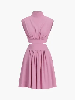 COMMENSE Cutout Sleeveless Short Dress* Casual Dresses|Summer Dresses