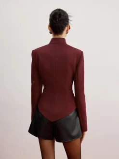 COMMENSE Cutout Slim Blazer With Shoulder Pads* Outerwear|Blazers