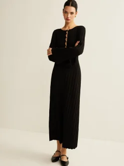 COMMENSE Cutout Soft Sweater Dress* Black Dresses|Sweater Dresses