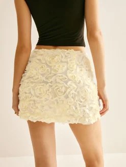 COMMENSE 3D Flower Chiffon Mini Skirt* Skirts|Bottoms