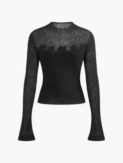 COMMENSE 3D Flower Panel Soft Knit Top* Sweater Tops|Sweaters & Cardigans