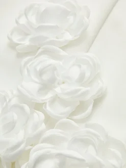 COMMENSE 3D Flower Zipper Strappy Short Dress* Dresses