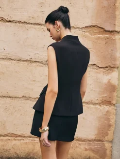 COMMENSE Deep V-Neck Button Slim Vest* Outerwear|Vests