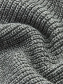 COMMENSE Denim Panel Ribbed Lapel Sweater* Sweater Tops|Sweaters & Cardigans