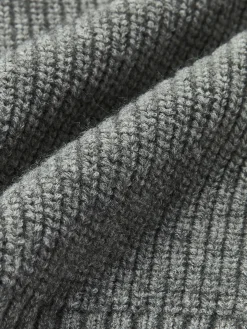 COMMENSE Denim Panel Ribbed Lapel Sweater* Sweater Tops|Sweaters & Cardigans