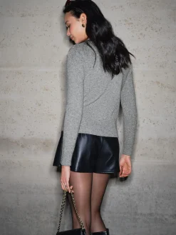 COMMENSE Detachable-Bow Button Short Cardigan* Cardigans|Sweaters & Cardigans