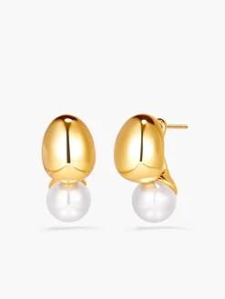 COMMENSE Detachable-Peal en Bean Stud Earrings* Accessories