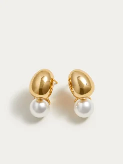 COMMENSE Detachable-Peal en Bean Stud Earrings* Accessories