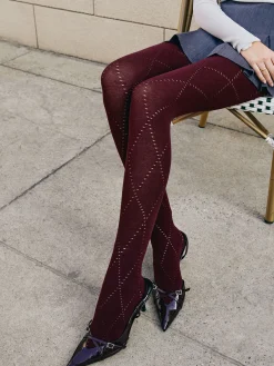 COMMENSE Diamond-Pattern Invisible Tights* Socks & Tights|Accessories
