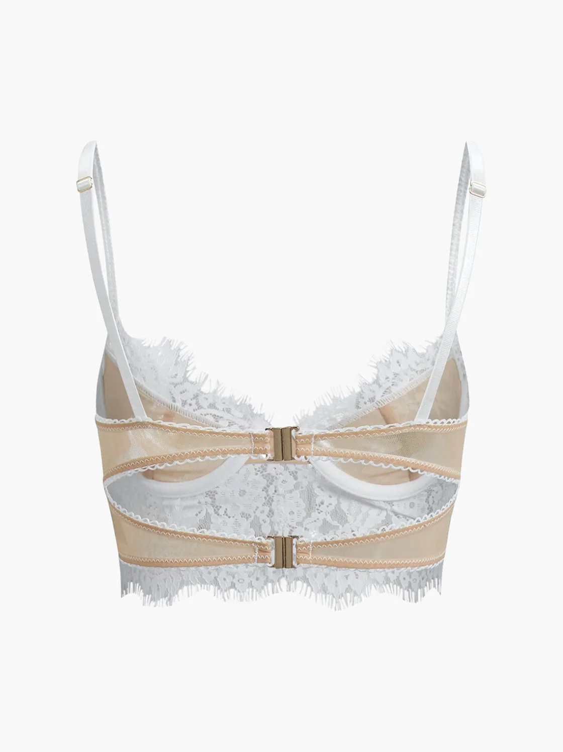 COMMENSE Double Hook Lace Crop Corset Top* Corset Tops|Crop Tops