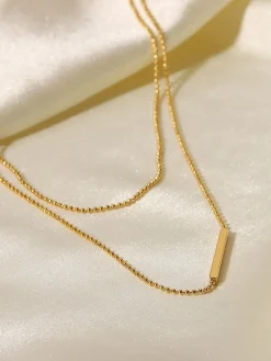 COMMENSE Double Layer en Drop Necklace* Necklaces|Accessories