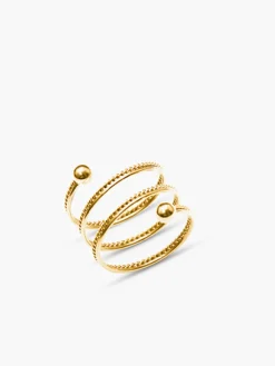 COMMENSE Double Layer Spring Rotating Ring* Rings & Bracelets|Accessories