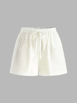 COMMENSE Drawstring Split Casual Shorts Set* Shorts Sets|Shorts