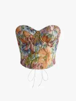 COMMENSE Drawstring Wrap Corset* Corset Tops|Tops