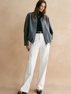 COMMENSE Drawstring Zipper Loose Jacket* Outerwear|Jackets