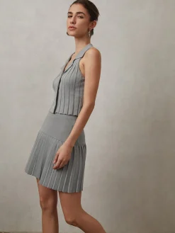 COMMENSE Effortlessly Pleated Sleeveless Sweater Vest* Sweater Vests|Sweaters & Cardigans