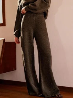 COMMENSE Elastic Waist Sweater Pants* Pants|Knitwear