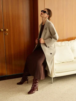 COMMENSE Elegant Belted Long Winter Coat* Outerwear|Coats