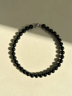 COMMENSE Elegant Onyx Bead Necklace* Necklaces|Accessories