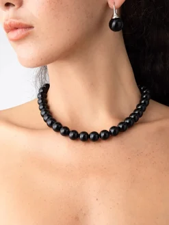 COMMENSE Elegant Onyx Bead Necklace* Necklaces|Accessories