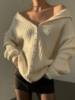 COMMENSE Elegant Button Cardigan* Cardigans|Sweaters & Cardigans
