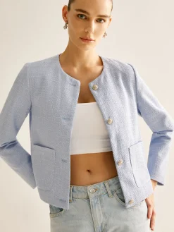 COMMENSE Elegant Button Down Jacket* Outerwear|Jackets