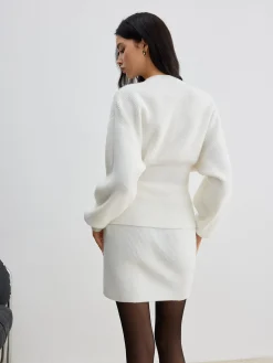 COMMENSE Elegant Button Slit Cinched Cardigan* Cardigans|Sweaters & Cardigans