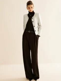 COMMENSE Elegant Contrast Trim Blazer* Outerwear|Blazers