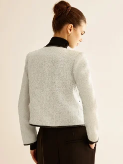 COMMENSE Elegant Contrast Trim Blazer* Outerwear|Blazers