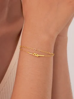 COMMENSE Elegant Double Layer Knotted Bracelet* Rings & Bracelets|Accessories