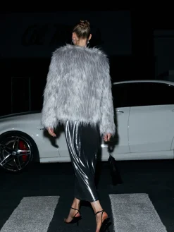 COMMENSE Elegant Faux Fur Coat* Outerwear|Coats