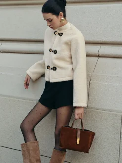 COMMENSE Elegant Faux Fur Short Coat* Outerwear|Coats