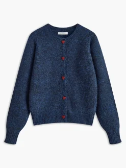 COMMENSE Elegant Heart-Button Cardigan* Cardigans|Sweaters & Cardigans