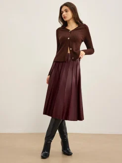 COMMENSE Elegant High-Stretch Polo Cardigan* Cardigans|Sweaters & Cardigans