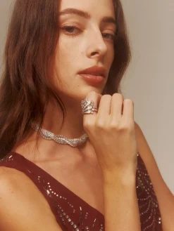 COMMENSE Elegant Irregular Ziron Open Ring* Rings & Bracelets|Accessories