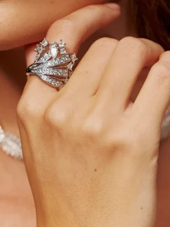 COMMENSE Elegant Irregular Ziron Open Ring* Rings & Bracelets|Accessories