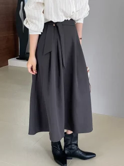 COMMENSE Elegant Knotted Midi Skirts* Bottoms