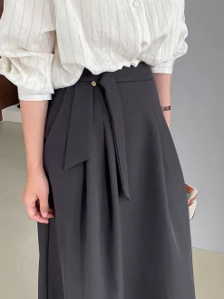 COMMENSE Elegant Knotted Midi Skirts* Bottoms