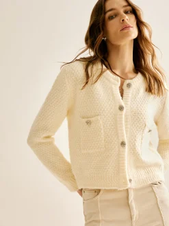 COMMENSE Elegant Metal Button Cardigan* Cardigans|Sweaters & Cardigans